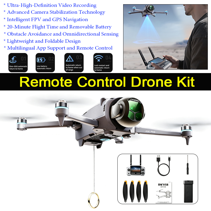 Drone Gps Mount - A26 Pro GPS Drone with 4.5-inch