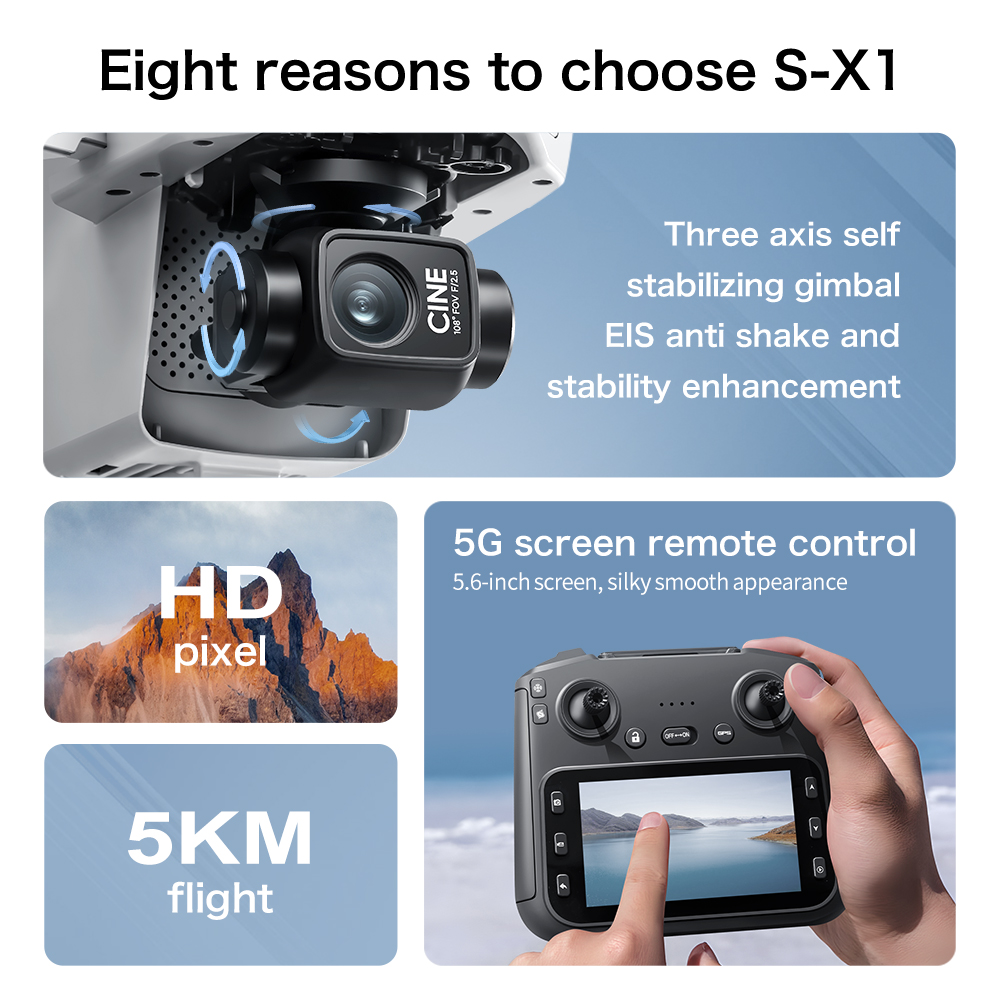 Original S-X1 GPS Foldable RC  - đánh giá và giá Drone Gps Mount