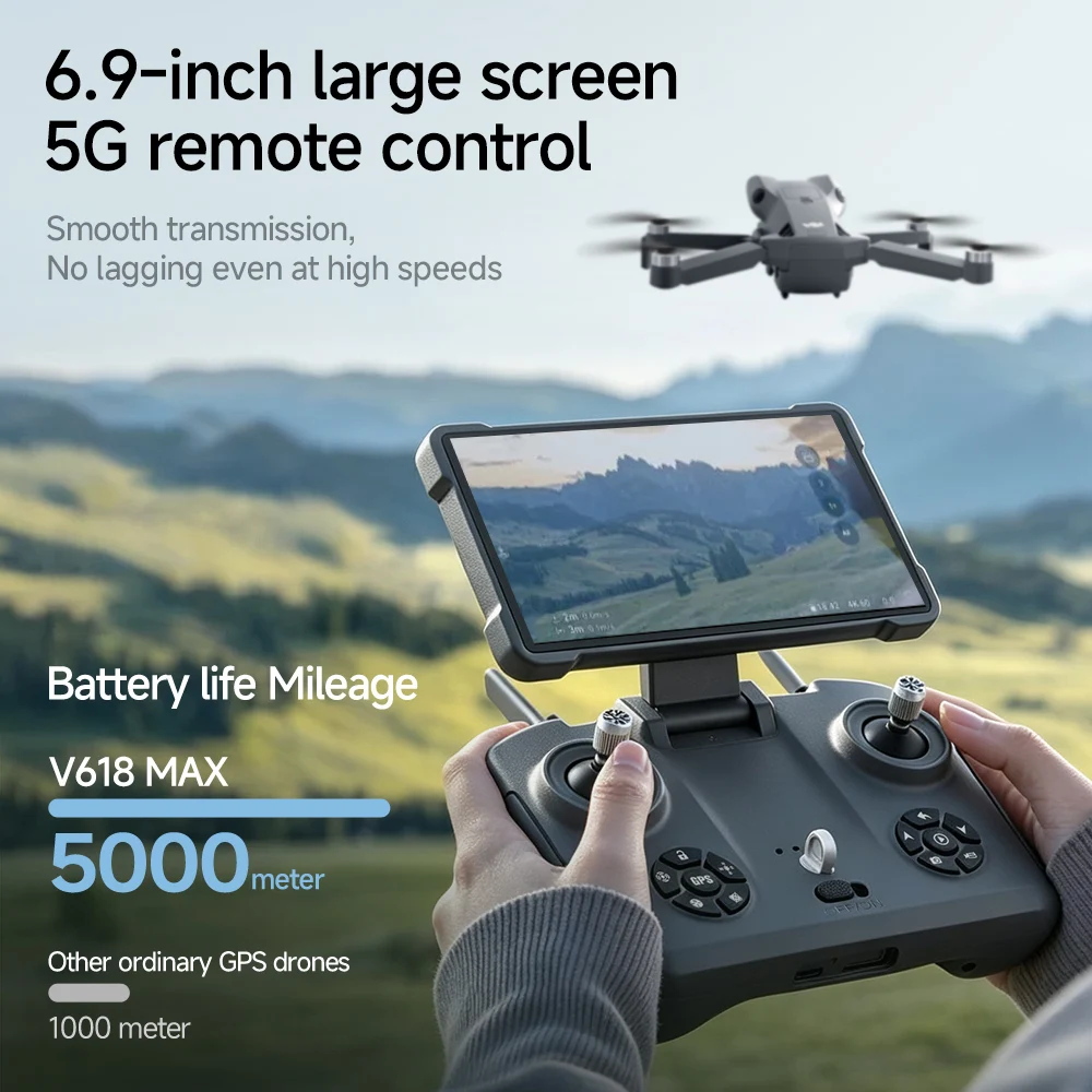 4K 6K 8K Camera V618 MAX GPS D - đánh giá và giá Drone Gps Mount